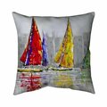 Fondo 20 x 20 in. Sailboats in the Wind-Double Sided Print Indoor Pillow FO2773631